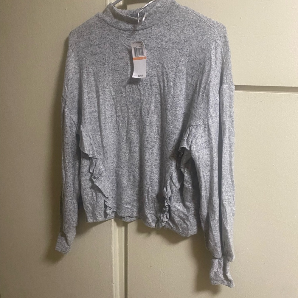 Freshman Heather Gray Ruffle Sweatshirt